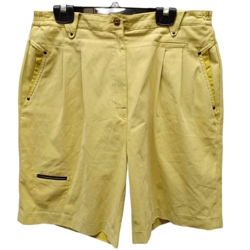 Jamie Sadock Golf Shorts Charteuse Size 14